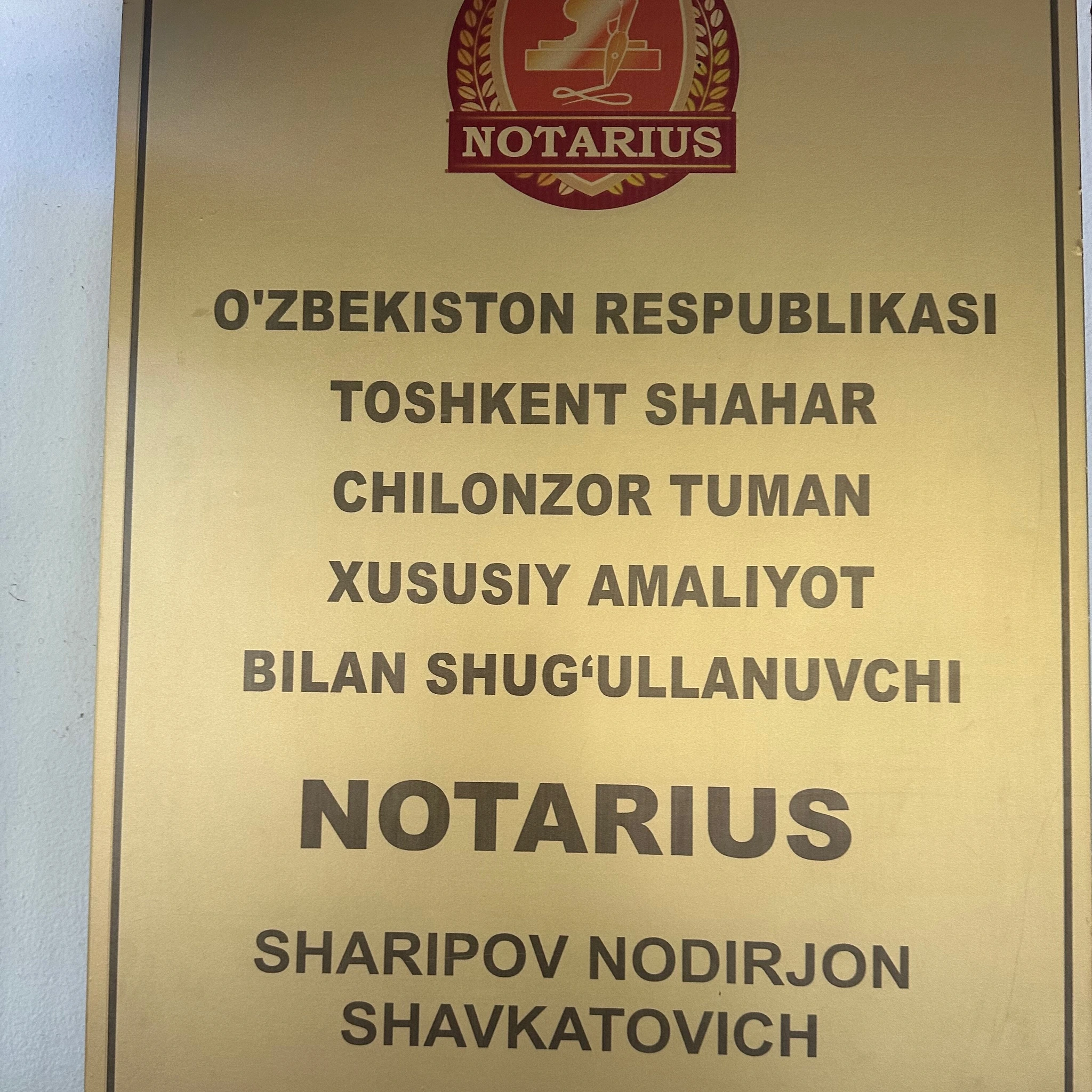 Notarius Sharipov N.